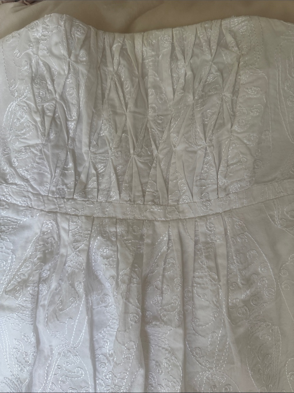 Lilly Pulitzer White Strapless Eyelet Sundress